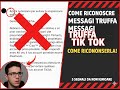 Come evitare Truffe Hai ricevuto questo messaggio su TikTok? Attenzione, È UNA TRUFFA!
