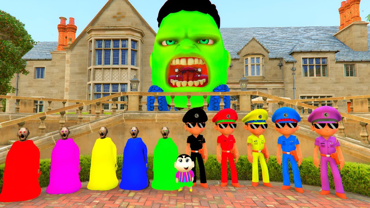 Chota Little Singham Granny Playing Hide and Seek With Shinchan || Little Singham Hide and Seek