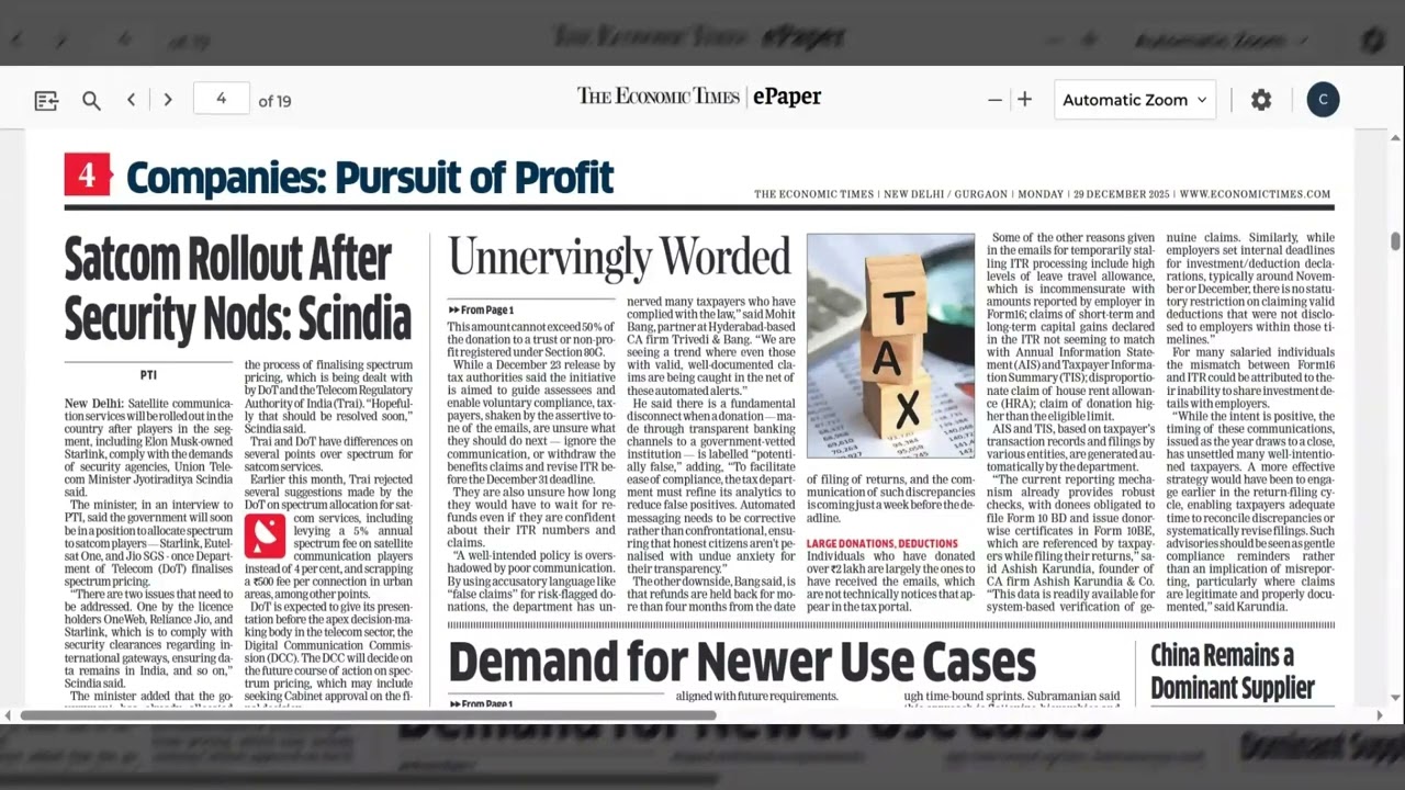 29 DEC 2025 Biggest Business Headlines|| The Economic Times Analysis