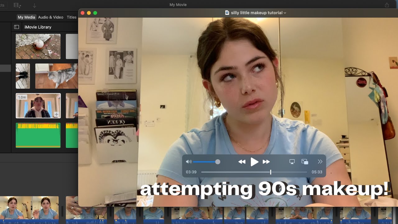 trying a 90's makeup tutorial! - YouTube