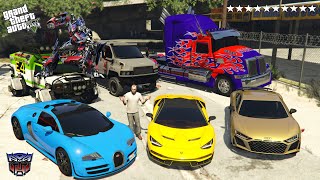 GTA 5 - Trevor Stealing TRANSFORMERS Movie Cars in GTA 5 😱! (Real Life Cars #314)