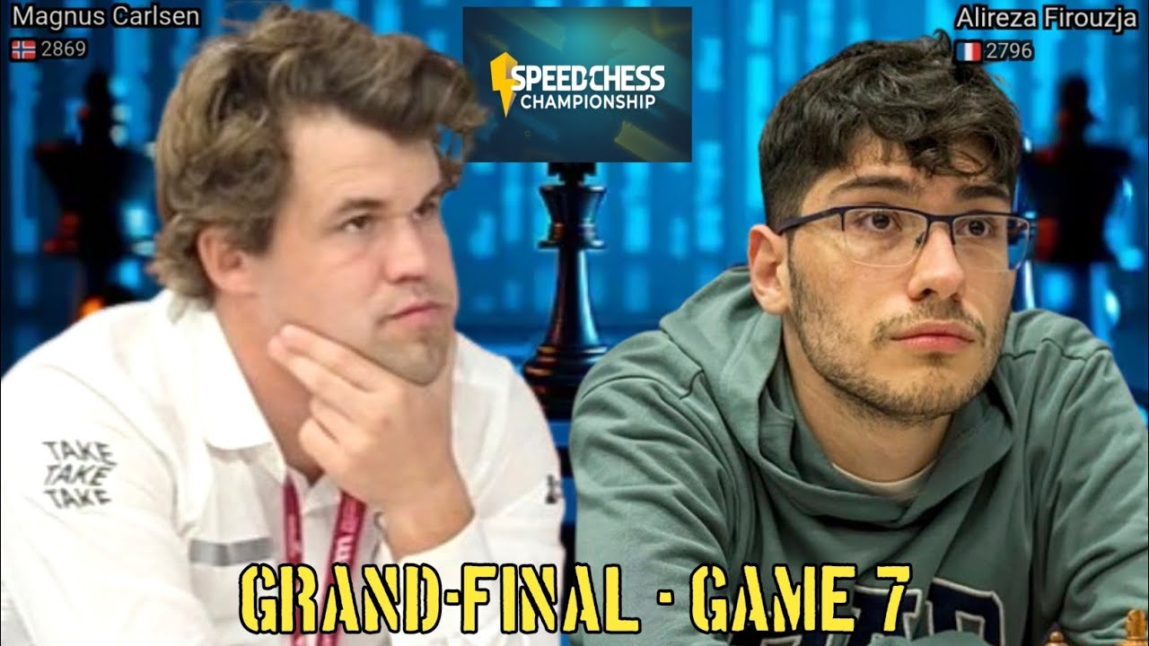 Grand-Final!!⚡Magnus Carlsen vs Alireza Firauza in match SpeedChess Championship 2025 Game 7