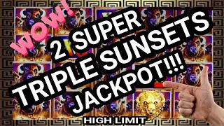 The casino was NOT Expecting this..2 TRIPLE SUNSETS JACKPOTS at Buffalo Gold Slot!! screenshot 4