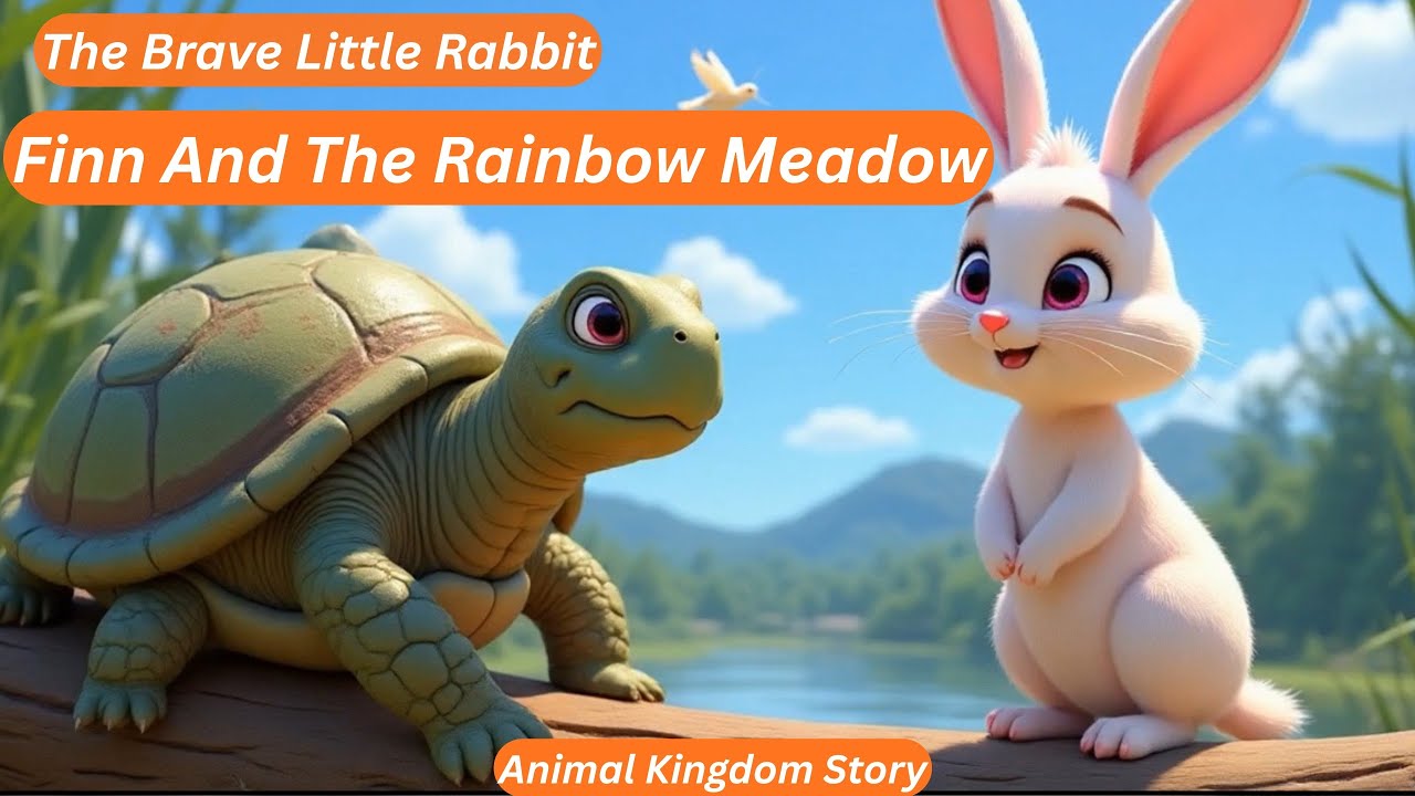 The Brave Little Rabbit: Finn And The Rainbow Meadow | Animal Kingdom Story | Story For Kids 