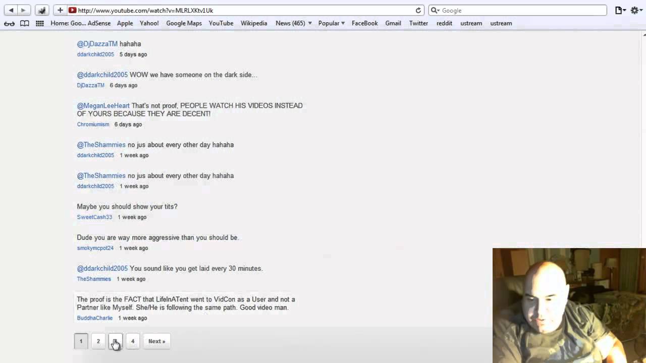 MeganLeeHeart denies knowing who LifeInATent is