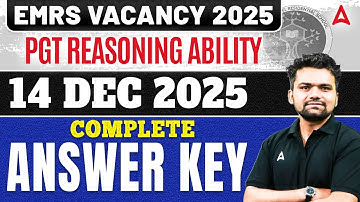 EMRS PGT Reasoning Exam Analysis | EMRS PGT Reasoning Answer Key & Expected Cut Off By Abhishek Sir