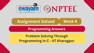 Problem Solving Through Programming In C Week 4 || Programming Answers #nptel #nptel2025 #myswayam