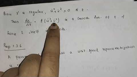 Unit speed reparametrization and regular curve