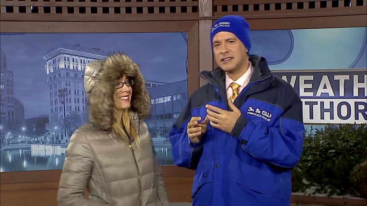 Lisa wears a furry wreath hat on NBC3 Today in CNY