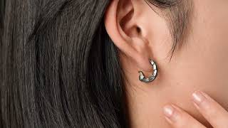 Oxidized Silver Scorpion Tail Earrings