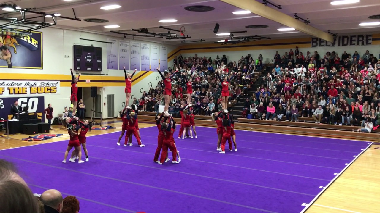 Belvidere North Cheer 2017 Sectionals YouTube
