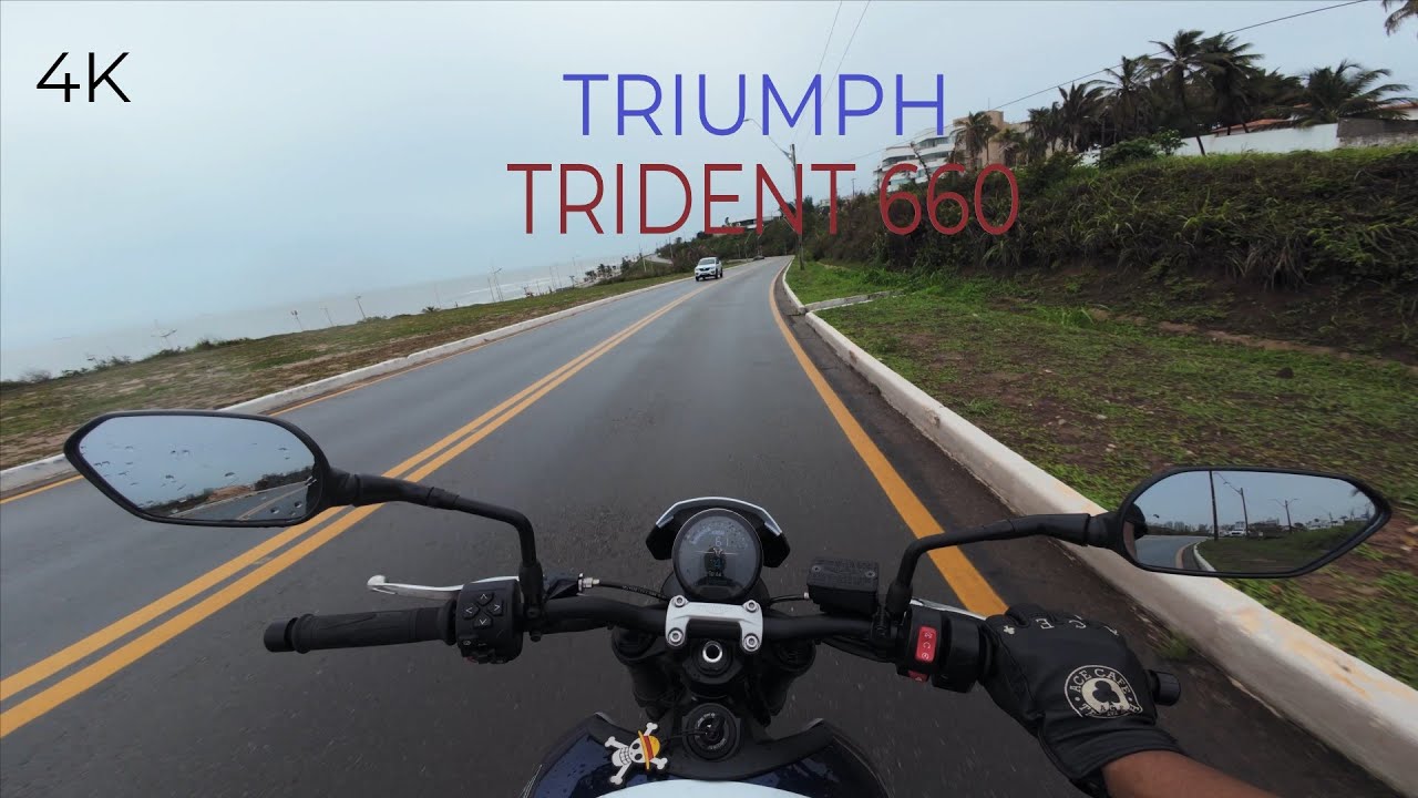 MOTOVLOG EM UM DIA DE GAROA | TRIDENT 660 [4K]