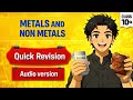 Metals & Non-Metals Audio Revision | Class 10 Science | Listen & Revise | Hindi + English