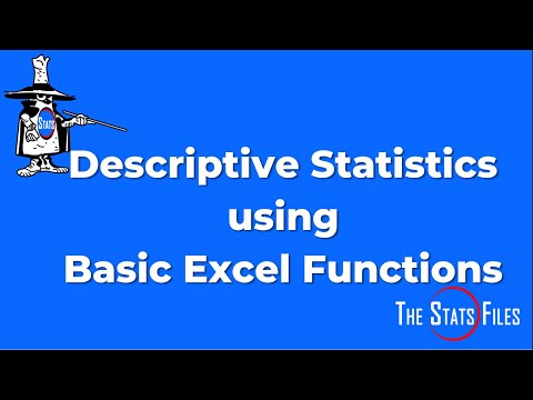 Finding Min Max Range Descriptive Statistics using Basic Excel Functions