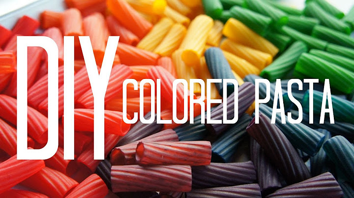 How to Make Colored Pasta - Dyeing Pasta Beads