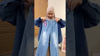 Celana Kulot Jeans Lipat Bawah Anak Remaja Korean Style Skena Trending Usia 6-15 Tahun