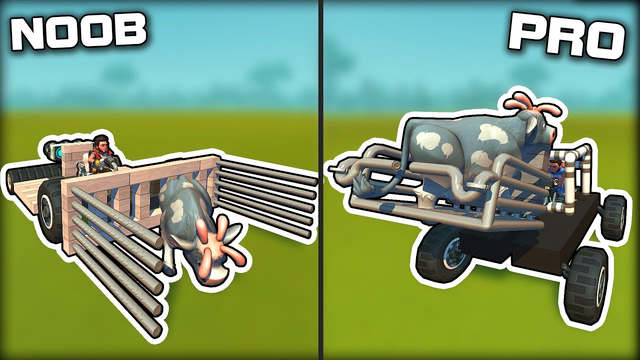 NOOB vs PRO: Cow Herding Challenge! (Scrap Mechanic Gameplay)