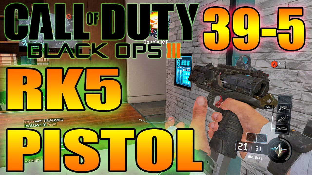 COD Black Ops 3 RK5 Pistol Only Gameplay 39-5 | How To Use Pistols in ...