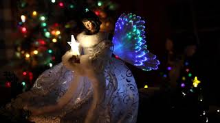12 in. Animated Black Angel Fiber-Optic Christmas Tree Topper | Mr. Christmas 12 in. Animated Black Angel Fiber-Optic Christmas Tree Topper | Mr. Christmas