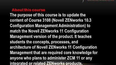 Novell ZENworks 11 Configuration Management Administration