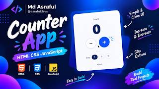 Build a Counter App with HTML, CSS & JavaScript | JavaScript Project