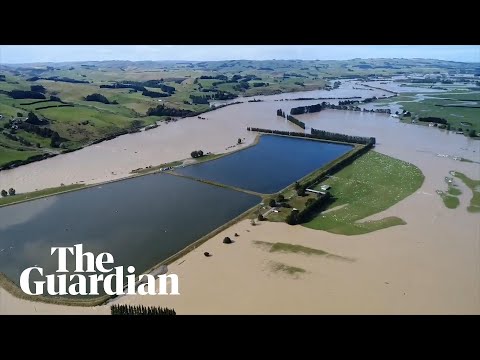 Drone footage shows extent of flooding in New Zealand's South Island