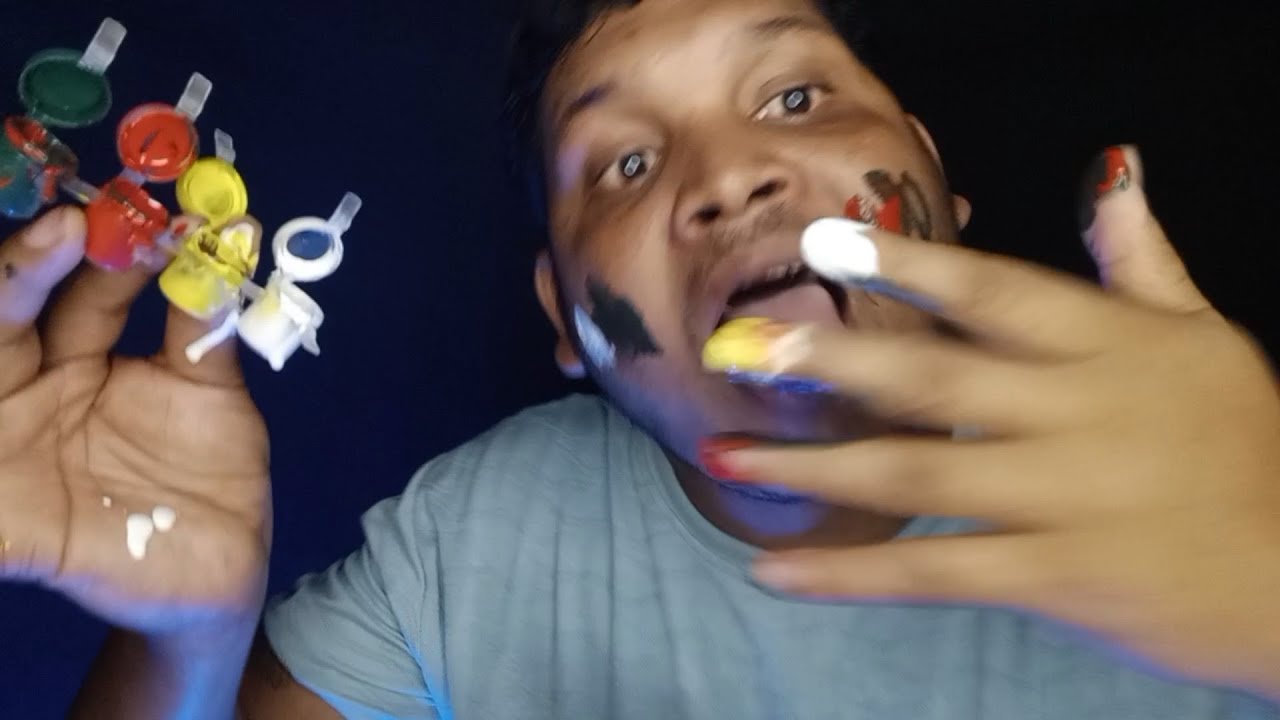 ASMR SPIT PAINTING 🖌️WITH EDIBLE PAINT 🎨 (Fastest)