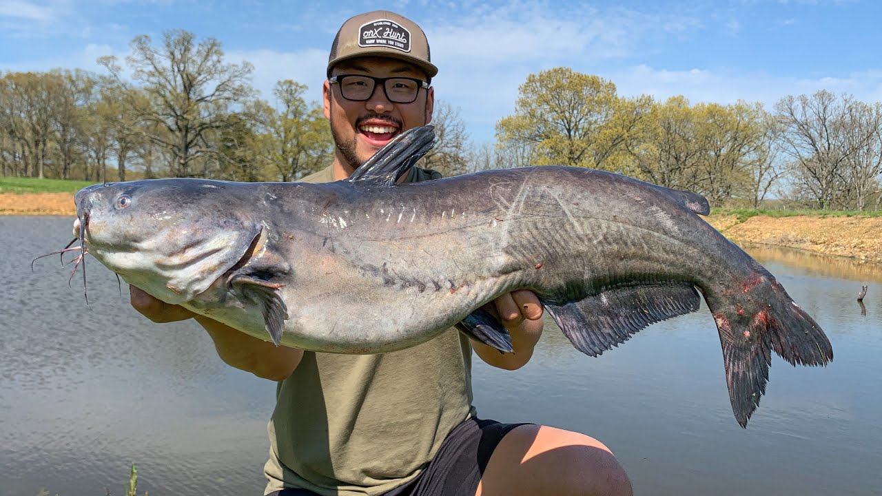 My First Time Catching and Cooking Blue Catfish! (NEW PB) YouTube