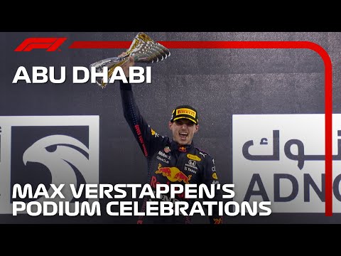 Verstappen Celebrates Maiden Title Win On Podium! | 2021 Abu Dhabi Grand Prix