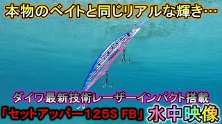本物のベイトの光で獲物を誘う…最新技術「レーザーインパクト」搭載ルアーの水中映像【セットアッパー】