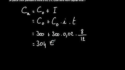 1. Intérêts simples