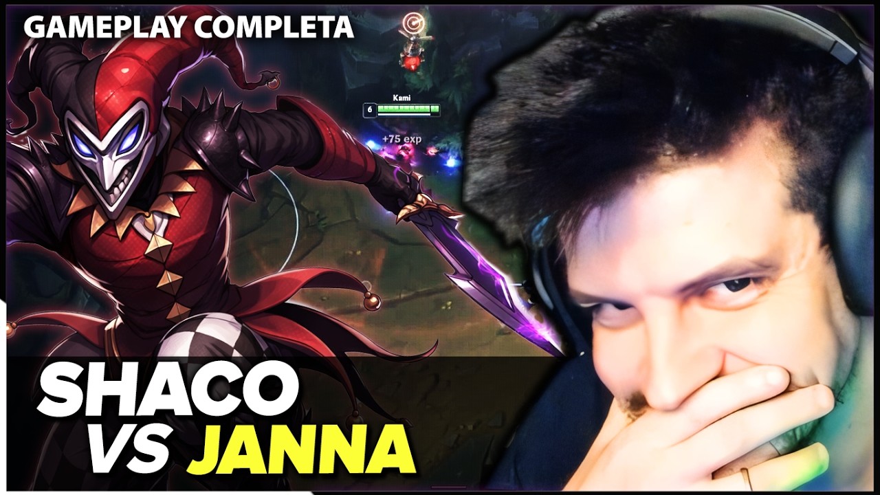『JOGO COMPLETO』- SHACO (suporte) vs JANNA | Kamikat+