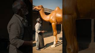 "Old Man Rebuilds His Wooden Camel After the Sandstorm Destroys It🐫"#shorts#banaraslitfest#trending