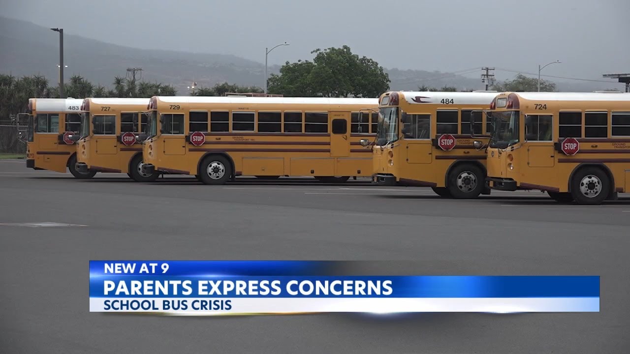 Hawaii parents express concerns over school bus shortage - YouTube