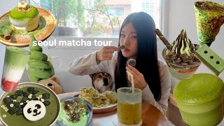 trying EVERY MATCHA in seoul l matcha tteokbokki, matcha souffler, matcha bar Wealth