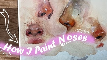 How to Paint the Nose with Watercolour! FULL TUTORIAL ACCESSIBLE ON PATREON TO EVERYONE!