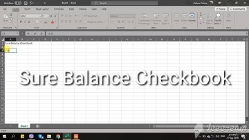Sure Balance Checkbook (Excel Tutorial)