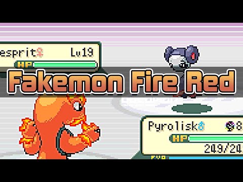 Fakemon Fire Red V2 - Gba Rom Hack, 386 Fakemon, 25 Mega Fakemon, Cosmic And Digital Type And More