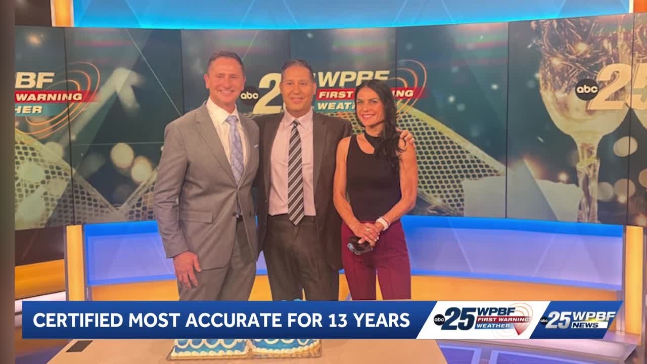 WPBF 25 bringing you the most accurate weather forecast now for 13 years