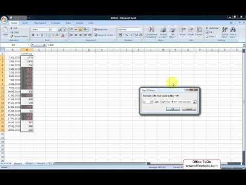 How to see top values within my list? | Excel 2007