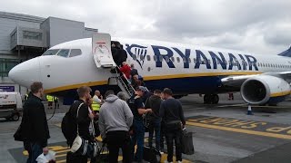TRIP REPORT Ryanair 450th Boeing 737NG EI-FZF Newcastle to Dublin HD