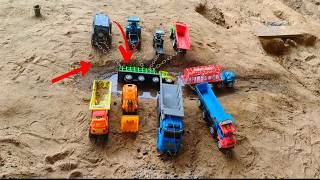 Toys Jumped From The Bridge The Truck Overturned And The Jcb Recovered It kidscartoon kidsfunny