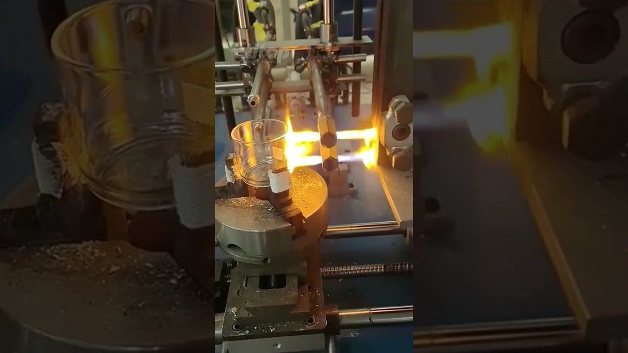 How Glass Cup Handles Are Mass Installed in Factories! 🔥