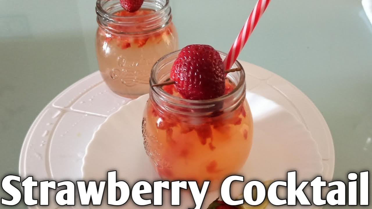Strawberry Cocktail Idea | Summer Drink | by Zaisha's Kitchen