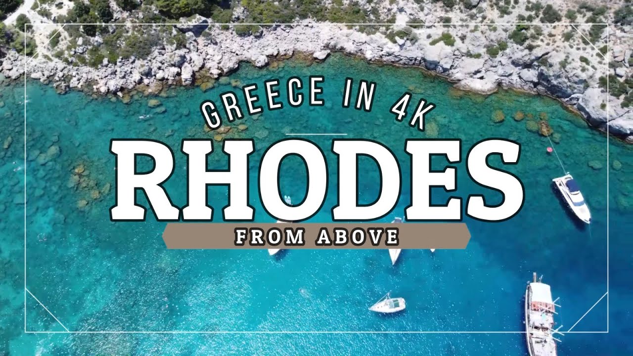 Rhodes, Greece from above in 4K