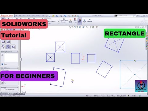 Rectangle Solidworks Solidworks Tutorial: Sketch- Rectangle | Absolute for beginners| Step ...