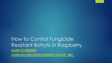 How to Control Fungicide Resistant Botrytis in Red Raspberry, Alan Schreiber. Ag Dev. Group