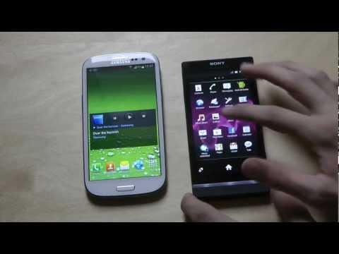Samsung Galaxy S3 vs. Sony Xperia S Boot Up Test 2012 Hands-On Look
