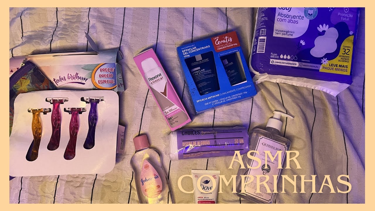 ASMR Comprinhas de Farmácia 🧴✨ | Sons de Tampinha, Embalagens e Tapping