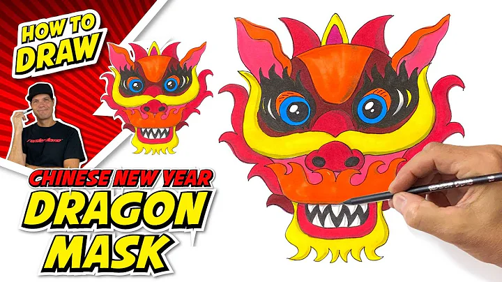 How to Draw Chinese New Year DRAGON MASK | Easy Steps